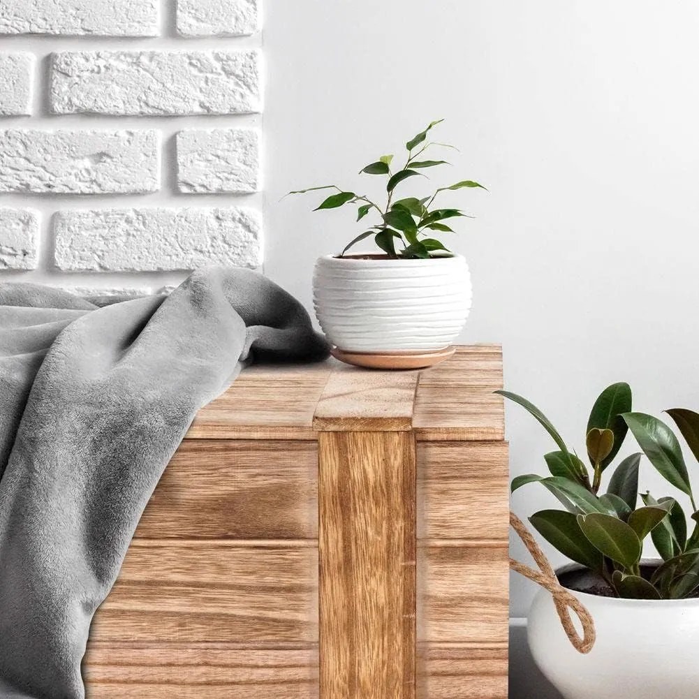 Orion Drevená debnička s rúčkami a vekom, TRUHLA NATURE 36 x 26 x 16 cm