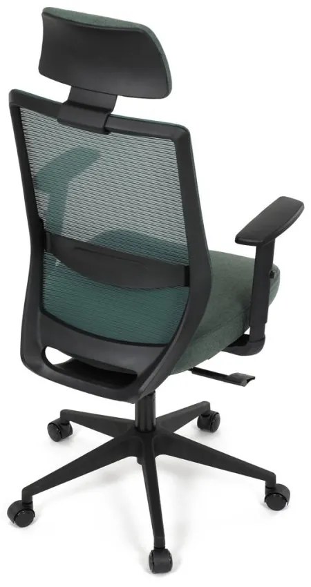 Kancelárska ergonomická stolička SENA — látka, čierna / zelená