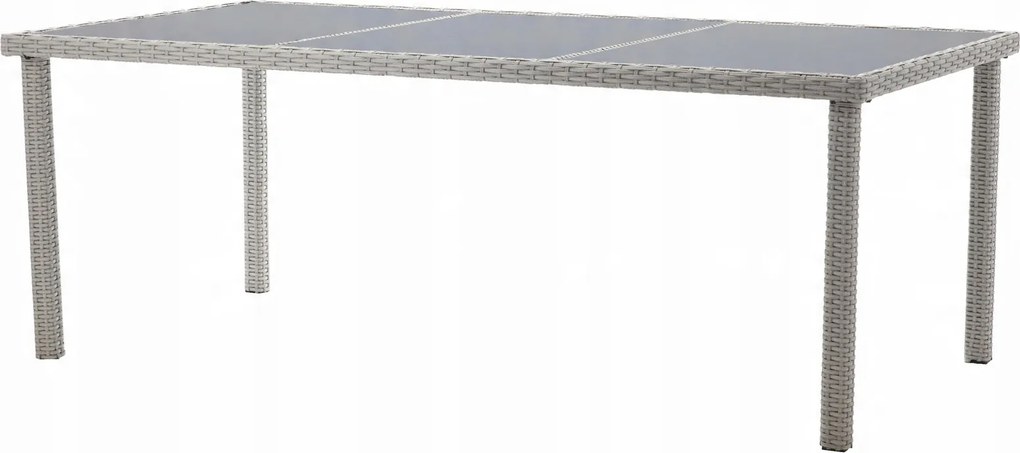 Garden Line ZÁHRADNÝ NÁBYTOK / 8 KRESIEL + VEĽKÝ STÔL / ŠEDÁ *3661