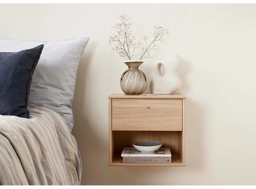 Závesný nočný stolík s poličkami v dekore duba Mistral - Hammel Furniture