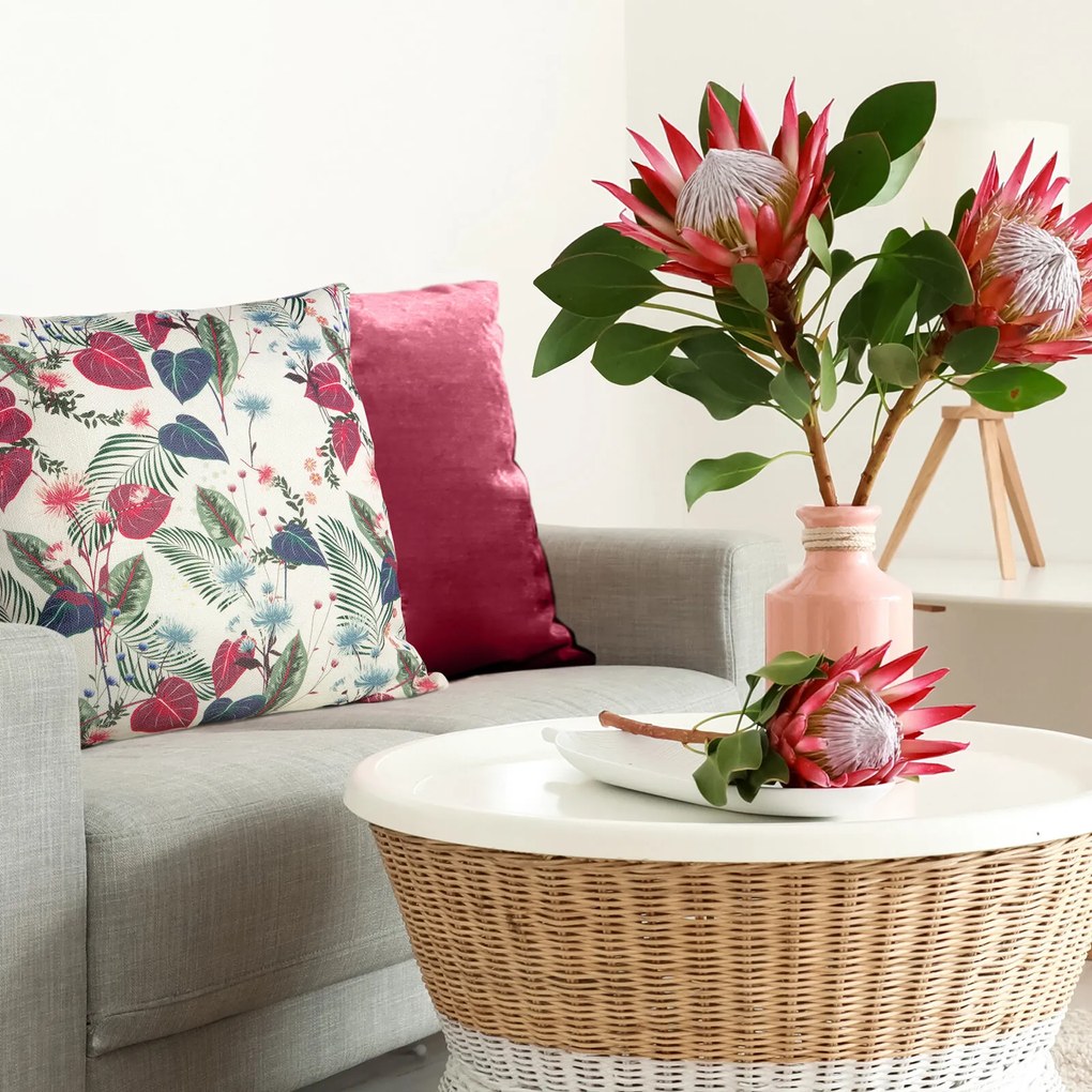 DEKORAČNÁ OBLIEČKA NA VANKÚŠ FLORE 13 45X45 CM VZOROVANÁ