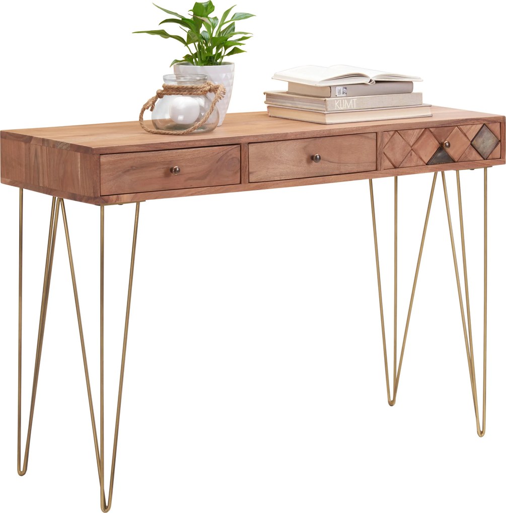 XXXLutz KONZOLOVÝ STOLÍK, akácia, farba akácie, 115/42/78 cm Ambia Home - Stolíky do obývačky - 001944001108