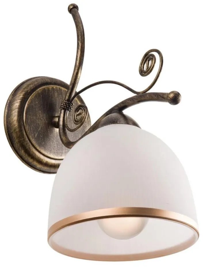 Lamkur Nástenná lampa RETRO II 1xE27/60W/230V zlatá patina KM 1.51/czar
