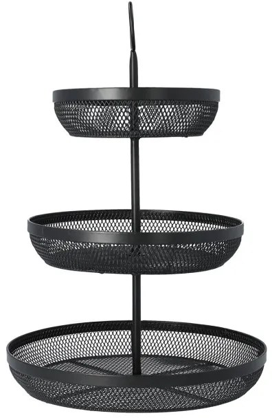 Košík GRIDIO trojposchodový čierny SS22 814445