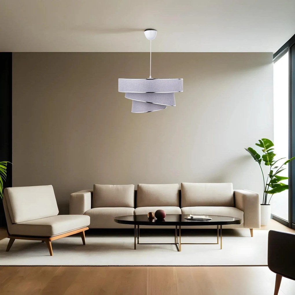 Závesná lampa, Couper - Grey, Silver