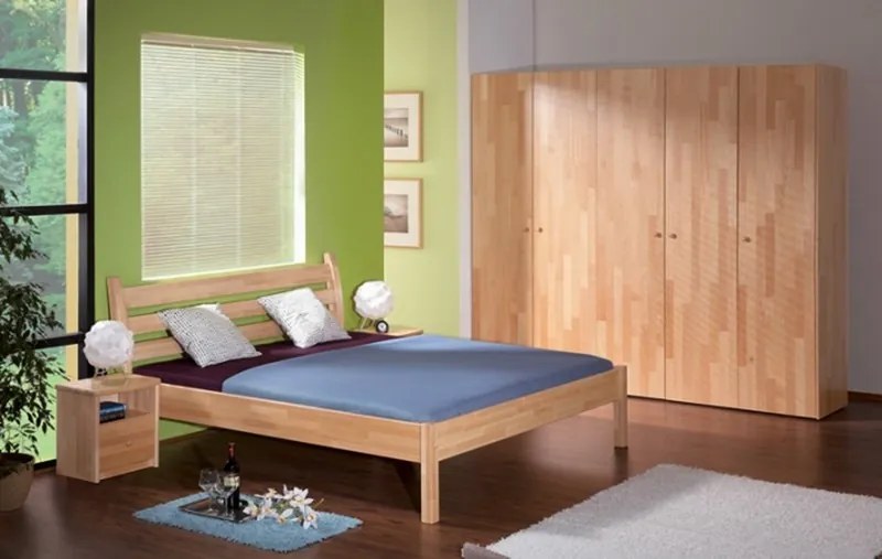 Posteľ Aura 180x200 cm, prírodný buk