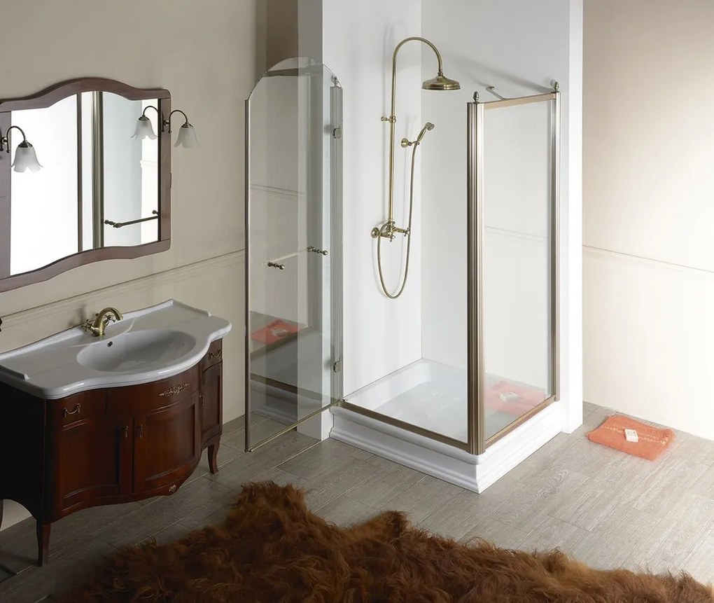 Gelco Gelco, ANTIQUE sprchové dvere 800mm, lavé, číre sklo, bronz, svetlý odtieň, GQ1280LCL