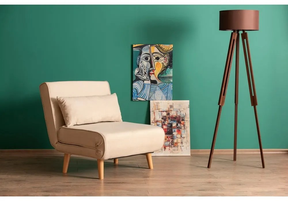 Krémové kreslo Folde – Artie