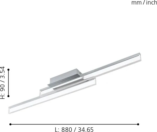 Eglo 97965 - LED Kúpeľňové stropné svietidlo PALMITAL 2xLED/11W/230V IP44