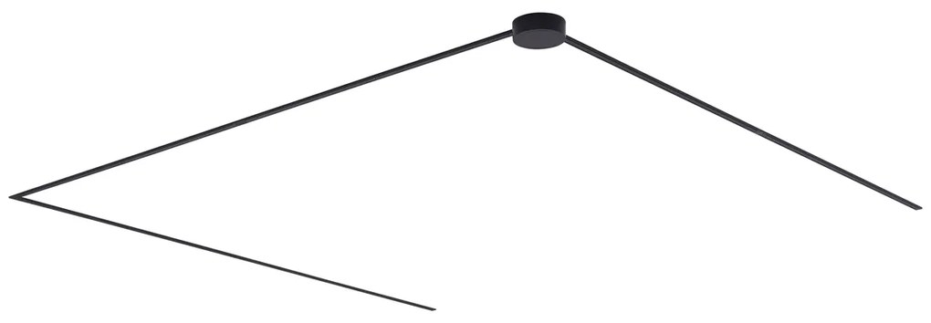 Moderný koľajnicový systém osvetlenia čierny 1-fázový 600 cm s okrúhlym zdrojom napájania - Magnetic