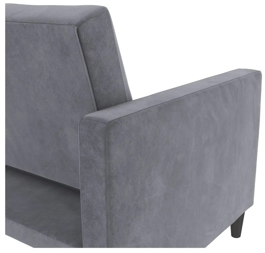 Sivá zamatová pohovka 207 cm Celine – Støraa