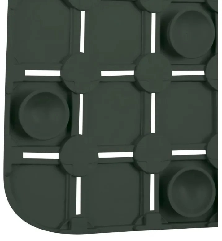 Spirella Protiskluzová podložka do vany QUADROPremium, tmavě zelená, 36 x 76 cm