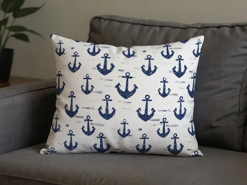 Polybavlnená obliečka na vankúš NAVYSTA POLY 50x70 cm, modro-biela