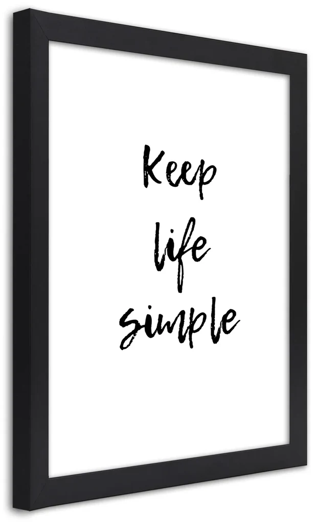 Gario Plagát Keep your life simple Farba rámu: Hnedá, Rozmery: 60 x 90 cm