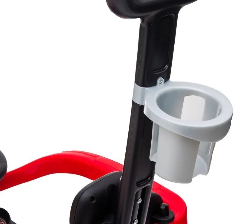 Ecotoys Odrážadlo Mercedes v červenej farbe s rukoväťou