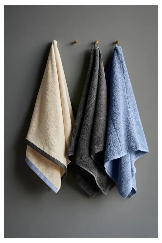 Tmavosivý froté bavlnený uterák 50x100 cm Line – Södahl