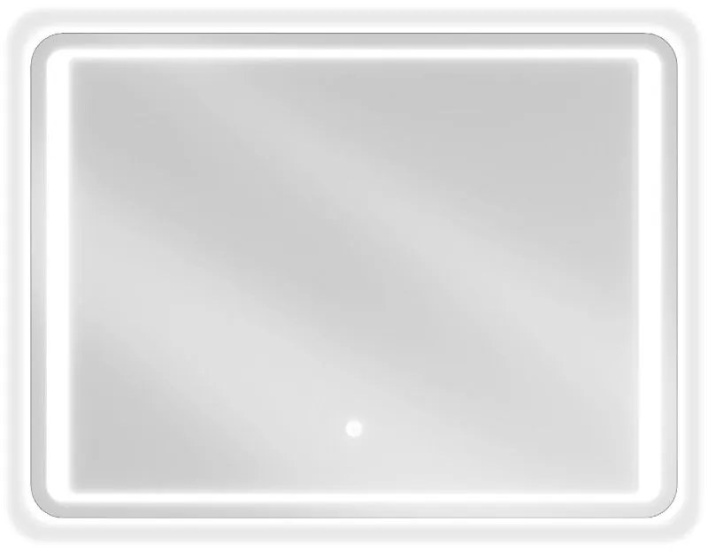 Mexen Zusa, LED kúpeľňové zrkadlo s podsvietením 80x60 cm, 6000K, ochrana proti zahmlievaniu, 9808-080-060-611-00