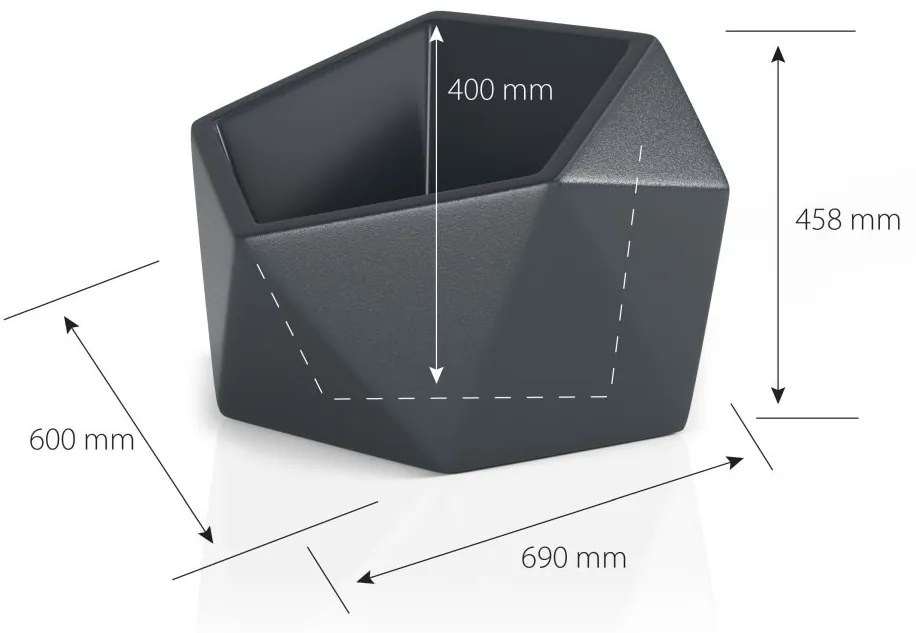 Kvetináč Vesari biely