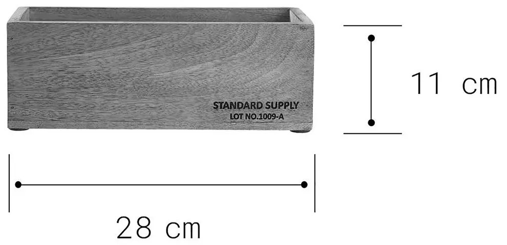 STANDARD SUPPLY Drevená truhla 28 cm
