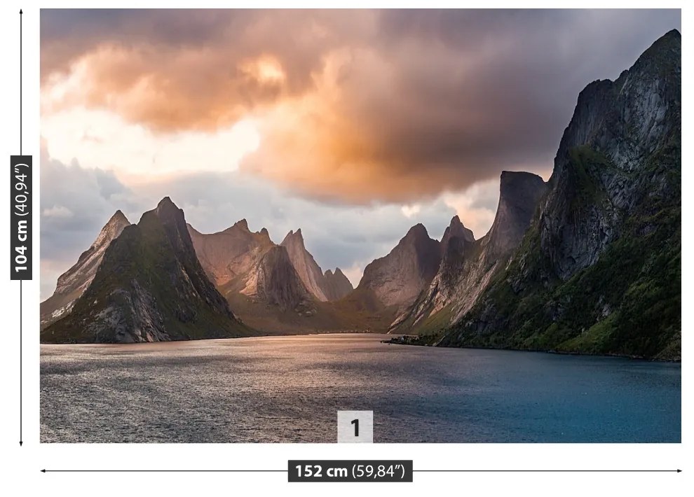 Fototapeta Vliesová Lofoten nórsko 250x104 cm