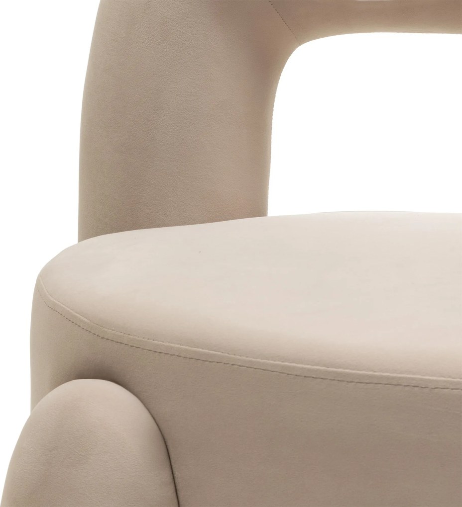 Designové křeslo Vasto samet/béžové