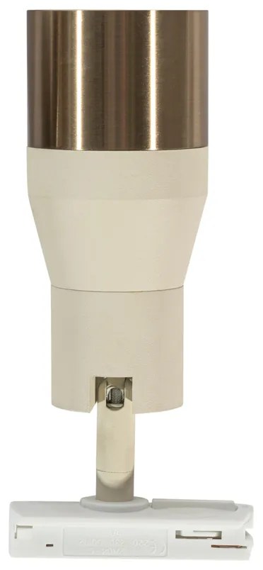 Moderný bodový reflektor béžový so zlatom pre 1-fázový koľajnicový systém GU10 50 mm - Iconic Kohua