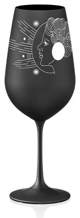 Crystalex pohár Zverokruhy Panna čierna 550 ml