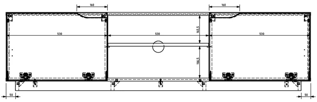 TV stolík Loftia Mini - artisan/čierny mat