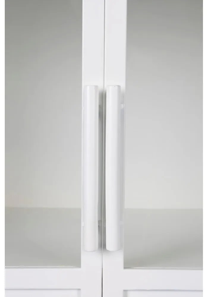 Biela kovová vitrína 35x150 cm Miya – White Label