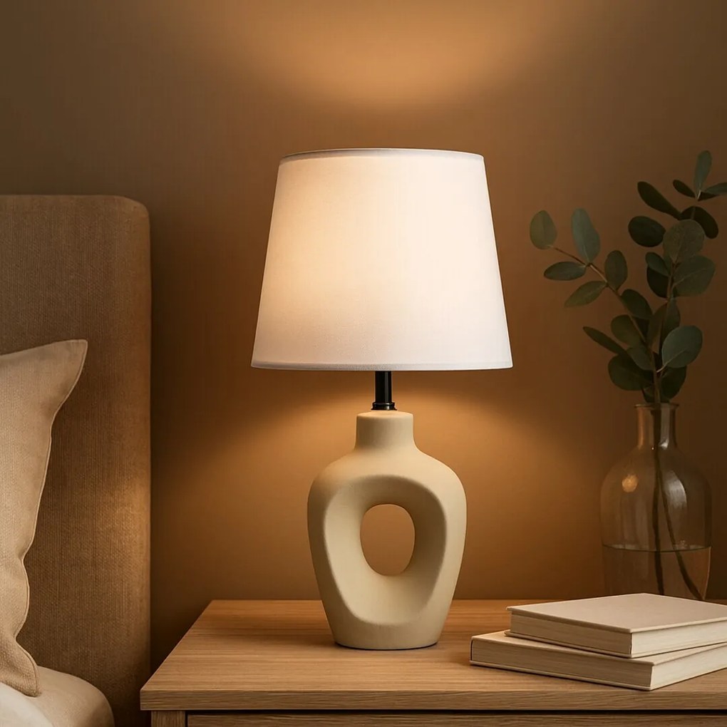 Rabalux 74079 stolná lampa Madelor, béžová