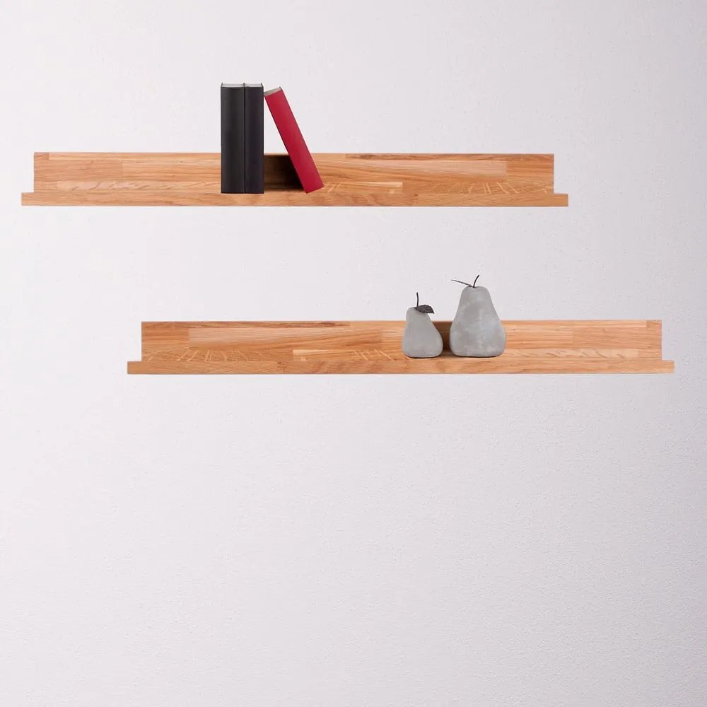 Police na obrázky z dubového dreva v prírodnej farbe 80 cm Kalle – Interia Home & Living