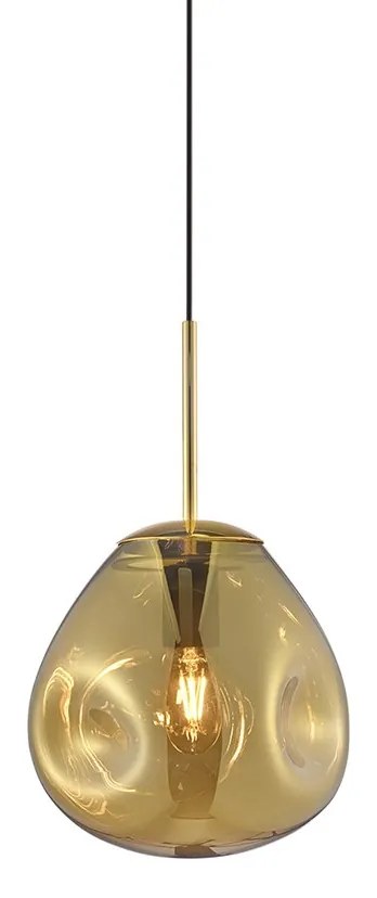 Sada 2 ks: Závesná sklenená lampa Blown Brass 25 × 22 cm