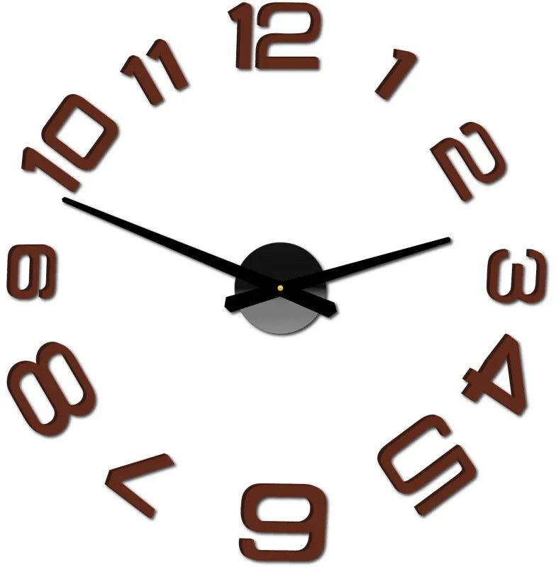 Moderné nalepovacie nástenné hodiny | 3D hodiny 12S053-Wanduhr HEU-