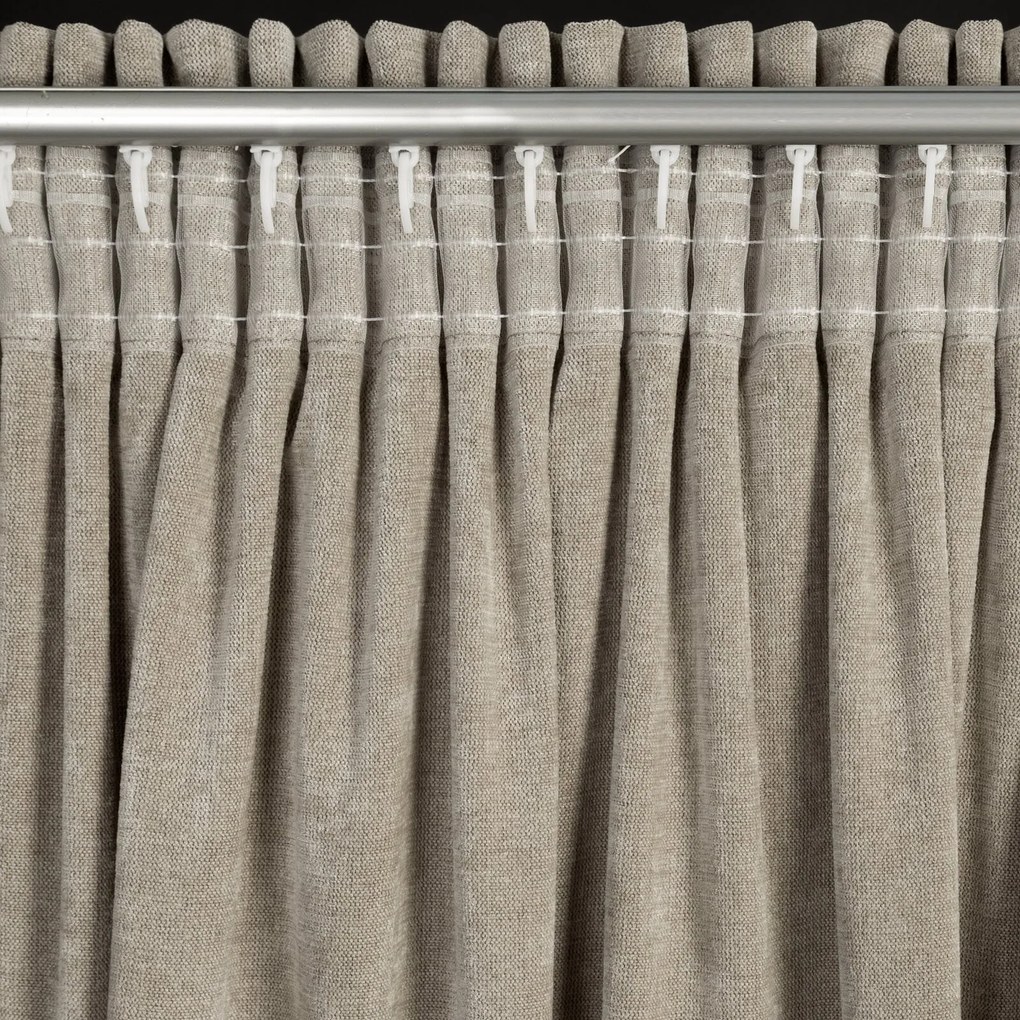 ZÁVES NA PÁSKE NILO 140X270 CM TMAVOBÉŽOVÁ