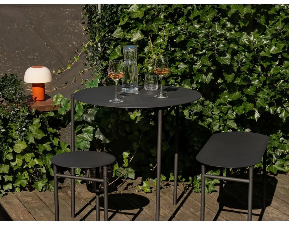 Čierna kovová stolička Disc – Zone