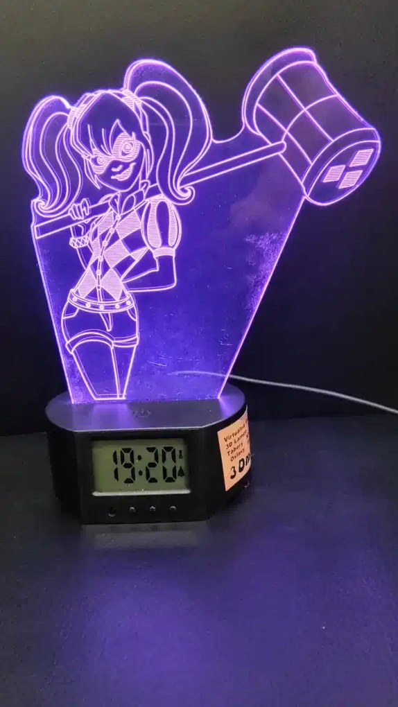 3Dmix 3DL-DFS038 – 3D LED nočná lampa - Harley Quinn (Aroma)