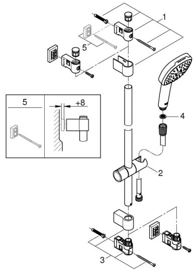 GROHE 26932001 - Sprchová súprava VITALIO COMFORT 110 900 mm lesklý chróm