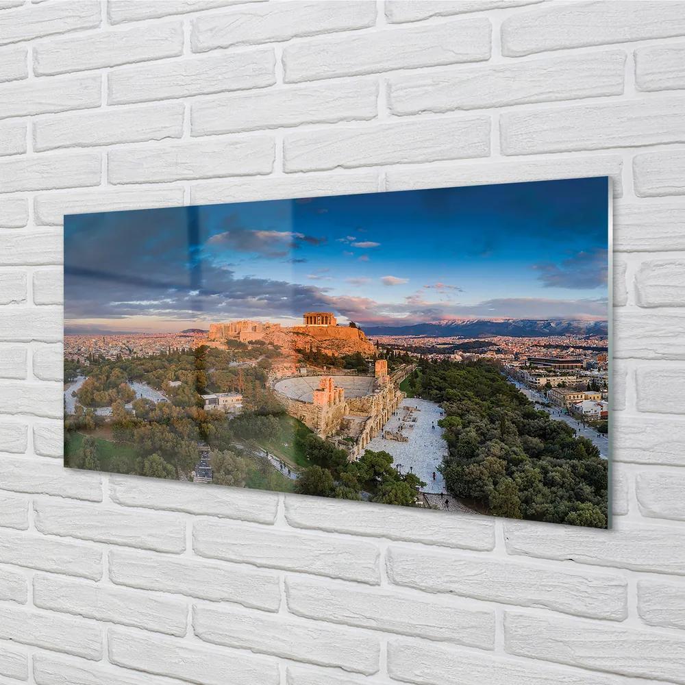 Obraz na akrylátovom skle Grécko panorama architektúru athens 140x70 cm