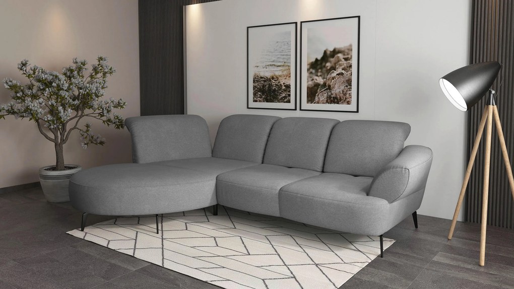 XXXLutz ROHOVÁ SEDAČKA, textil, sivá Sit & More - Sedačky - 000144013246