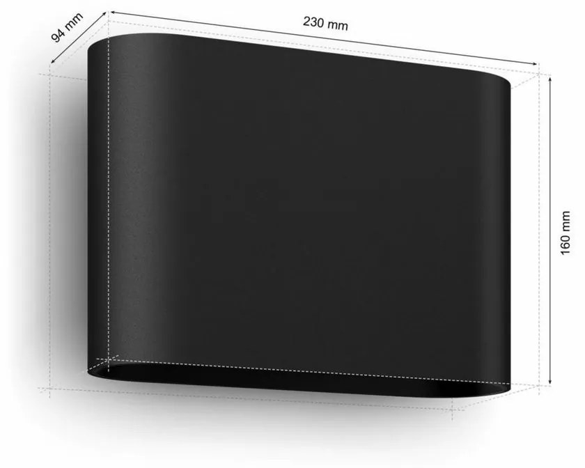 Philips Hue Dymera vonkajšie nástenné LED svietidlo 10,2W 2000-6500K, čierna