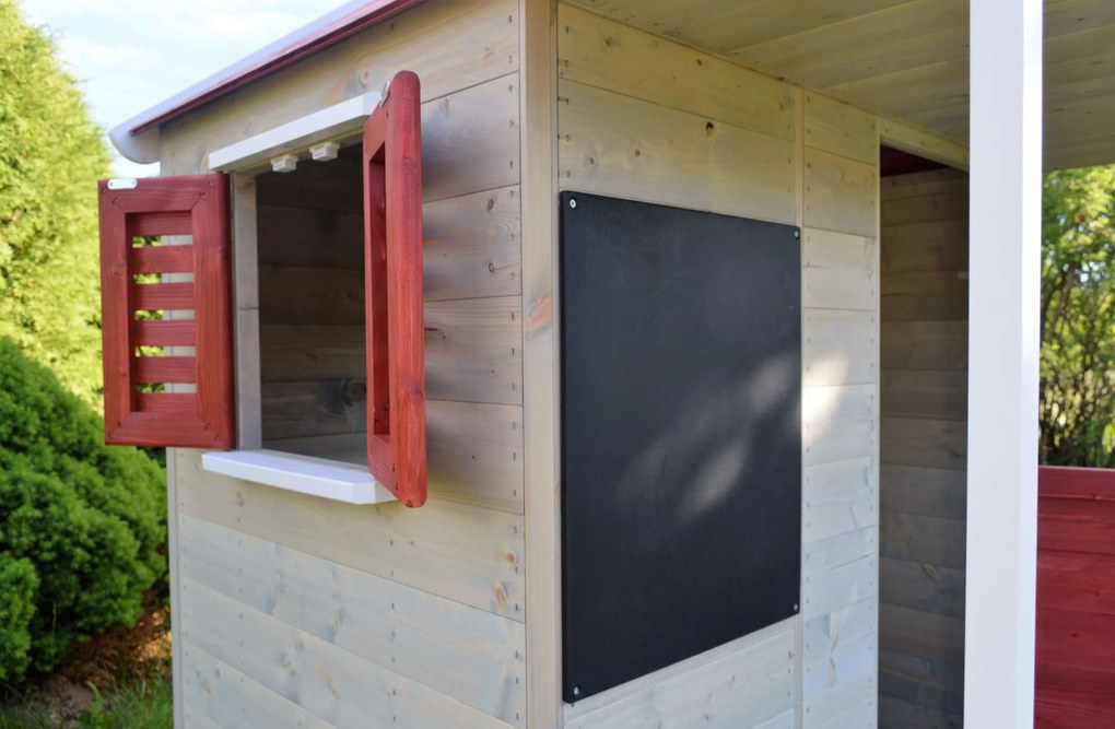 Marimex | Detský drevený domček Veranda so šmykľavkou | 11640361
