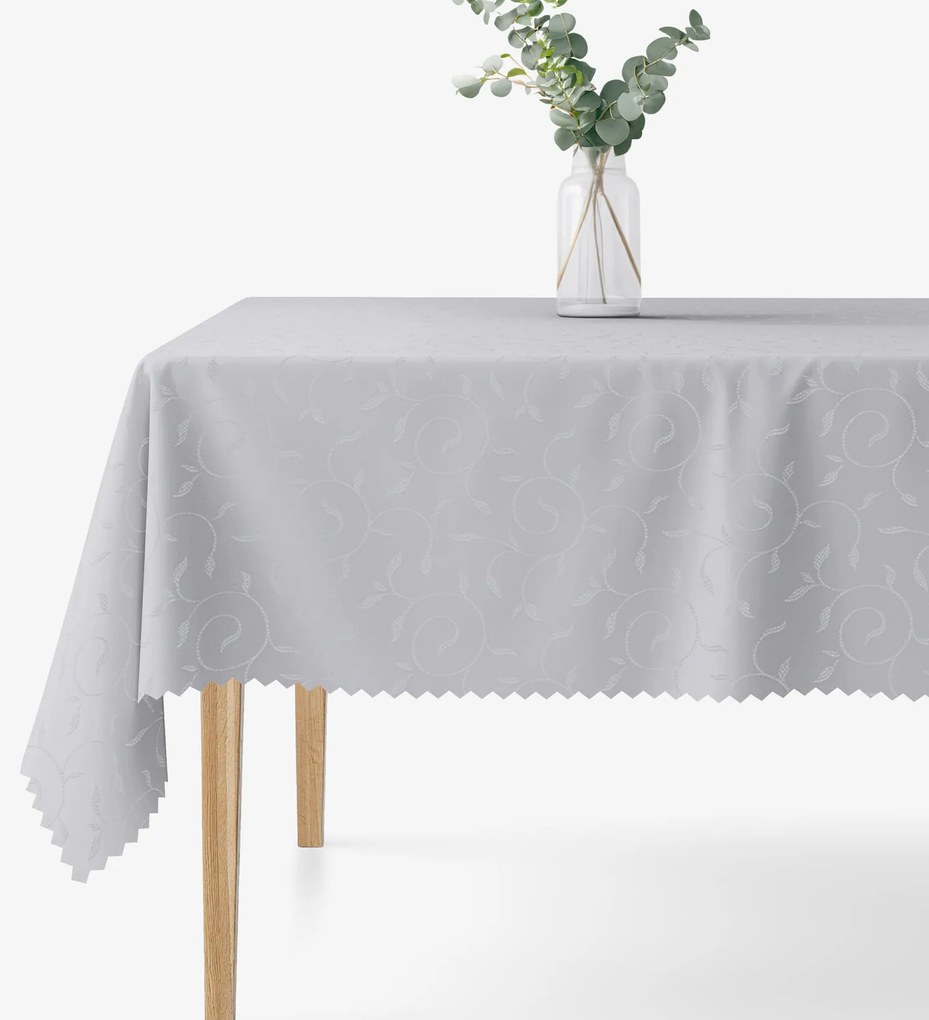 Goldea sviatočný hranatý teflónový obrus - sivý s veľkými ornamentmi 80 x 80 cm