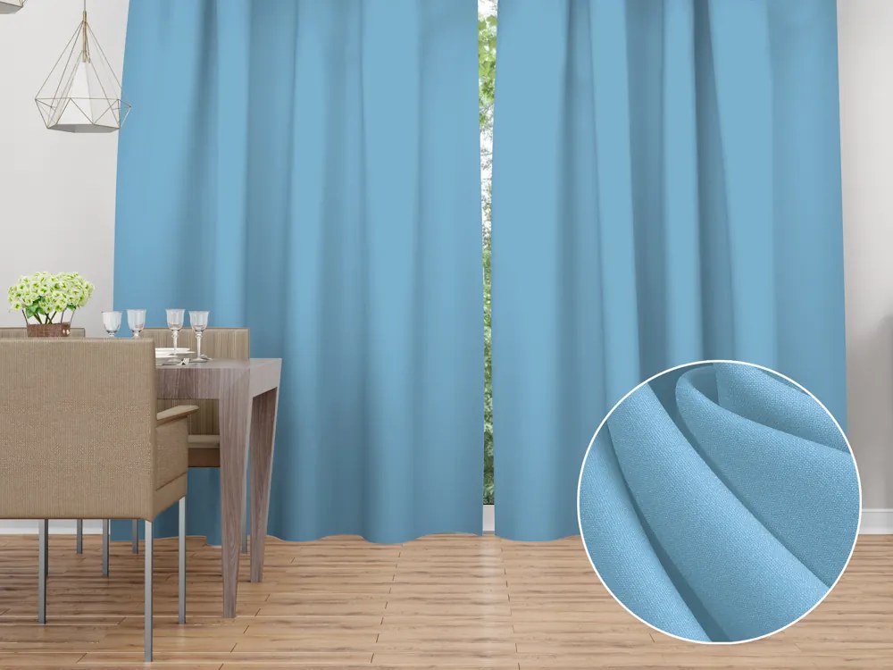 Biante Dekoračný záves Rongo RG-100 Svetlo modrý 140x210 cm