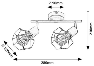Rabalux 71066 - Bodové svietidlo FRAN 2xE27/40W/230V čierna