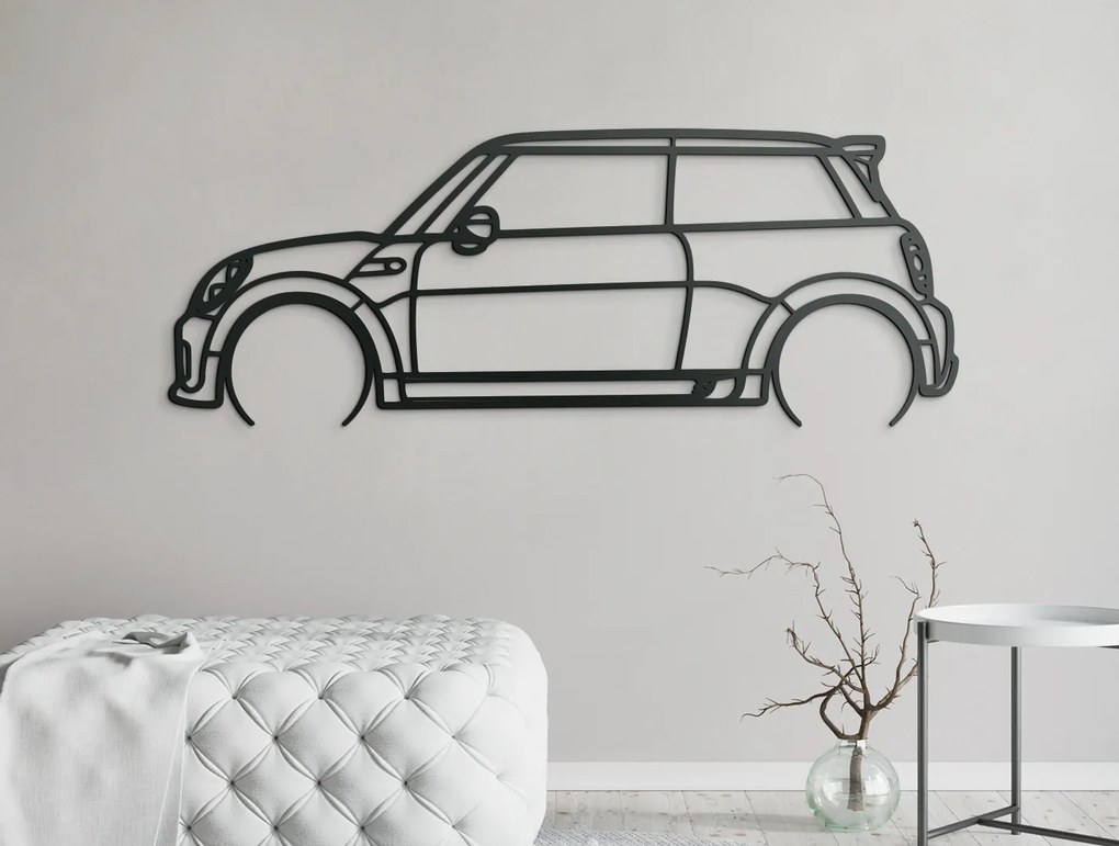 drevko Nálepka Mini Cooper 13 Rozmer obrazu: 32,5 x 86 cm, Farba dekorácie: Čierna