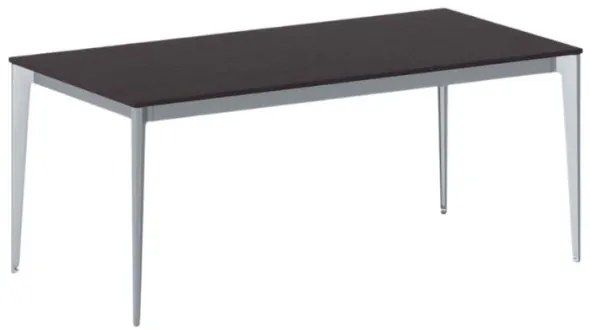 Kancelársky stôl PRIMO ACTION, sivostrieborná podnož, 1800 x 900 mm, wenge