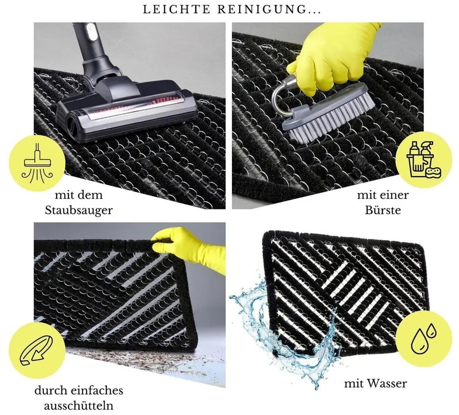 Rohožka z kokosového vlákna 40x60 cm Coco Black – Hanse Home