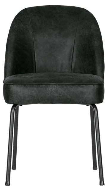 Čierne kožené jedálenské stoličky v súprave 2 ks Vogue – WOOOD