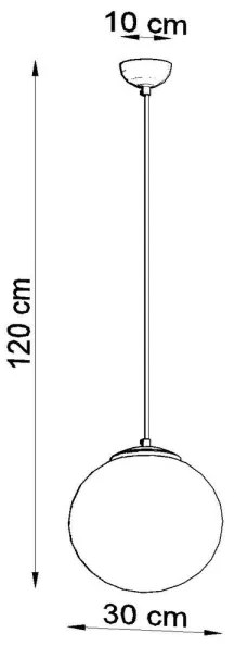 Sollux SL.0716 - Luster na lanku TOYA 1xE27/60W/230V priemer 30 cm