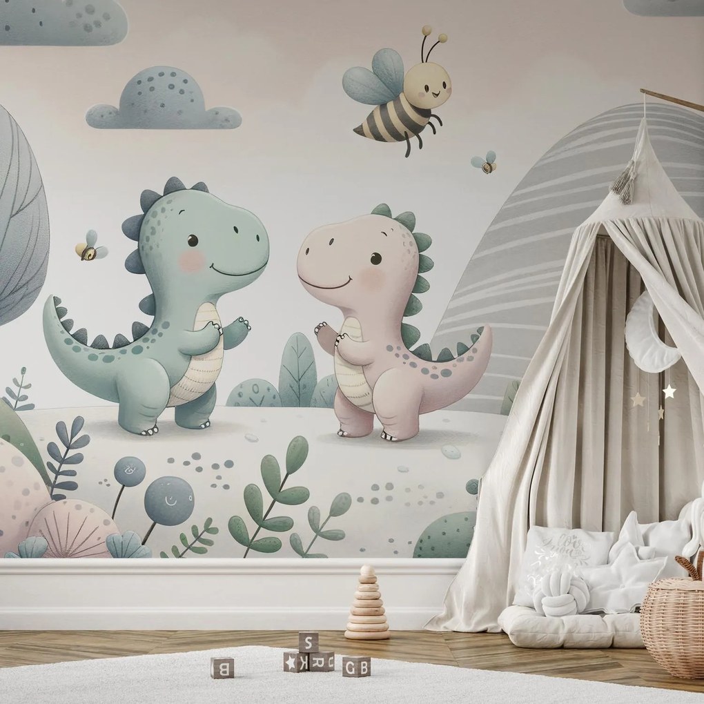 Fototapeta - Šťastní dinosauri (147x102 cm)
